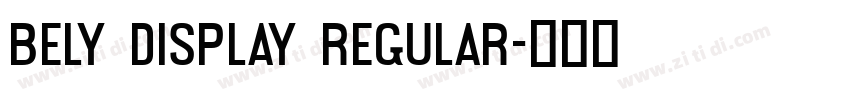 Bely Display Regular字体转换